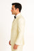 Mens Off-White Double Breasted Tuxedo Jacket with Shawl Lapel | Formal Wedding Suit in Ivory Cream Color