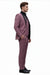 Men's Rose Pink Tuxedo Suit – Luxury Three-Piece Formal Wear with Black Satin Lapel Dusty Mauve Color