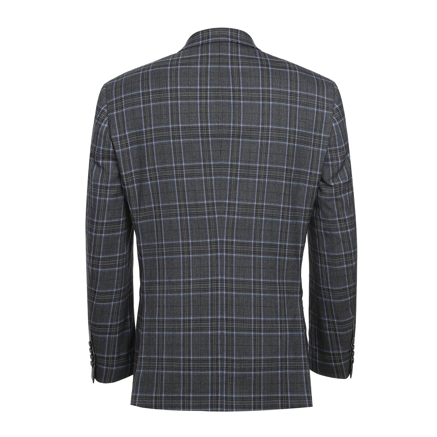 293-28 Men's Slim Fit Checked Suits - Image 3