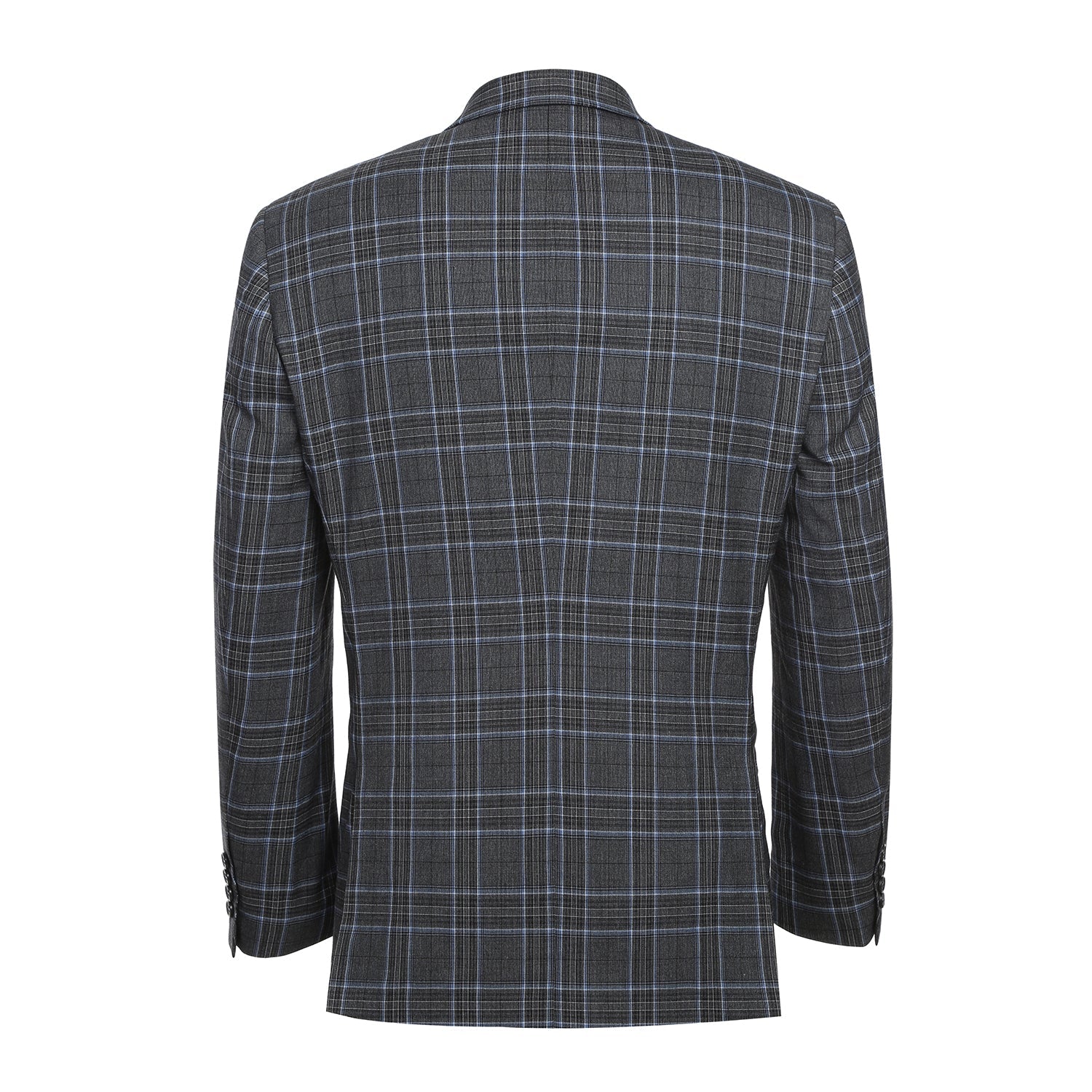 293-28 Men's Slim Fit Checked Suits - Image 3