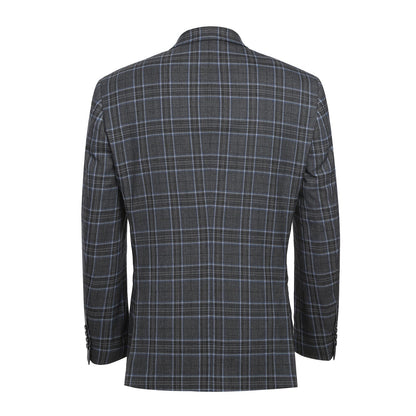 293-28 Men's Slim Fit Checked Suits - Image 3