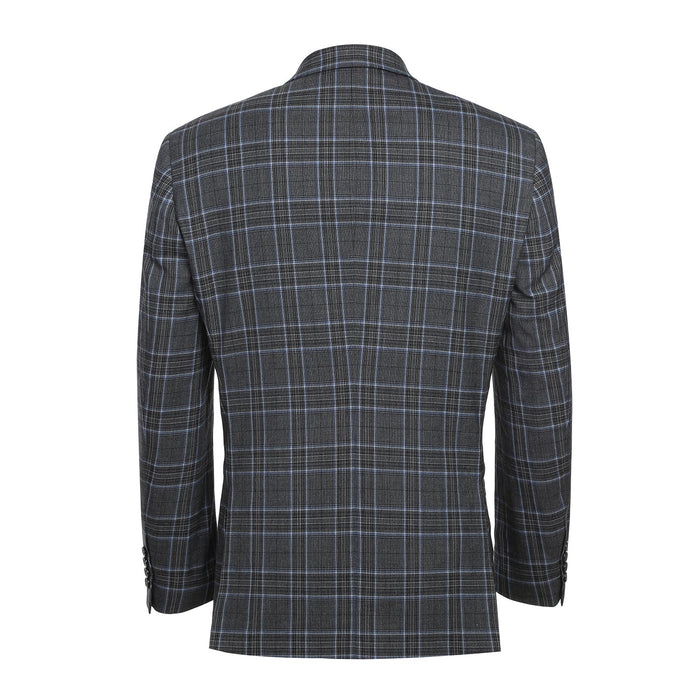 293-28 Men's Slim Fit Checked Suits - Image 3