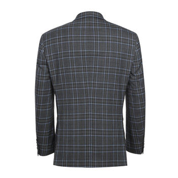 293-28 Men's Slim Fit Checked Suits - Image 3