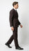 Men’s Tiglio Italian Brown Suit with Two Button Blazer and Matching Pants, Formal Business Wedding Suit