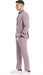 Men’s Dusty Rose Pink Pinstripe Three Piece Suit with Vest | Wedding and Party Formal Wear Prom or Church Suit