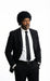 Mens Black Blazer – Jules Winnfield Inspired Pulp Fiction Style Classic Formal Blazer for Men Vintage Retro Jacket