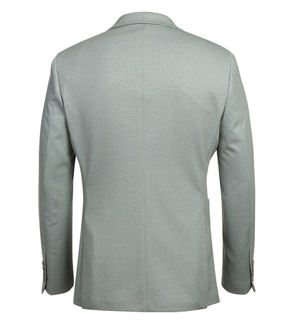 Half Canvas Slim Fit Blazer in Light Sage Gray - Image 3