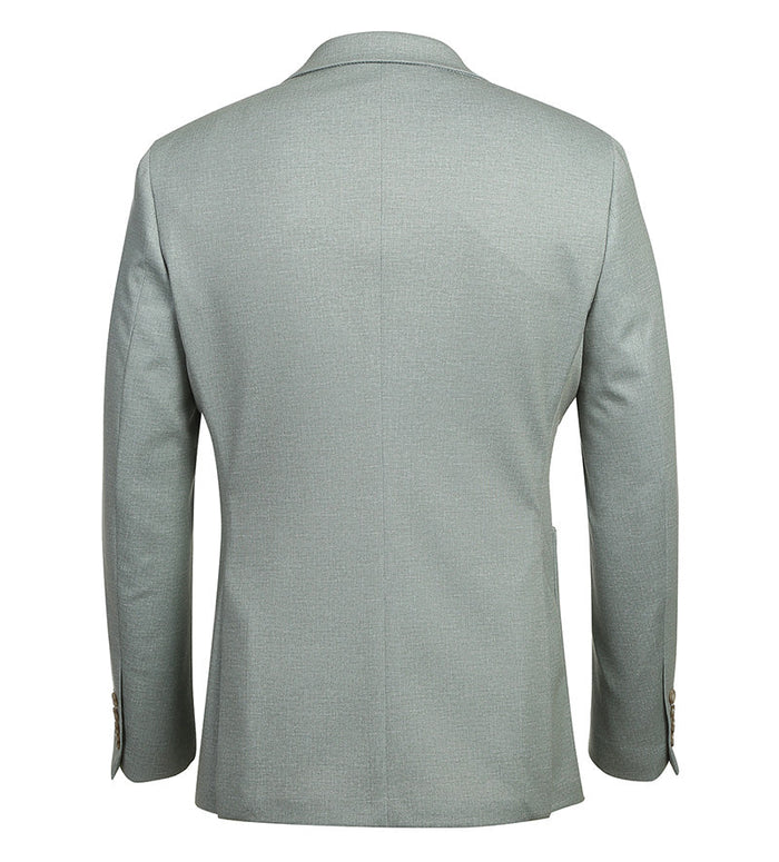 Half Canvas Slim Fit Blazer in Light Sage Gray - Image 3