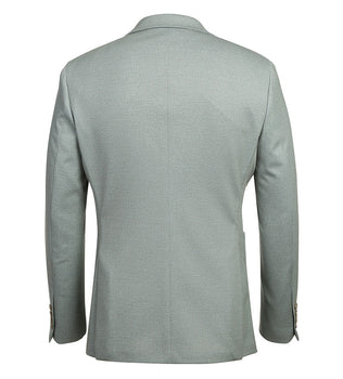 Half Canvas Slim Fit Blazer in Light Sage Gray - Image 3