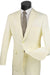 Mens 2 Button Slim Fit Poplin Suit in Ivory