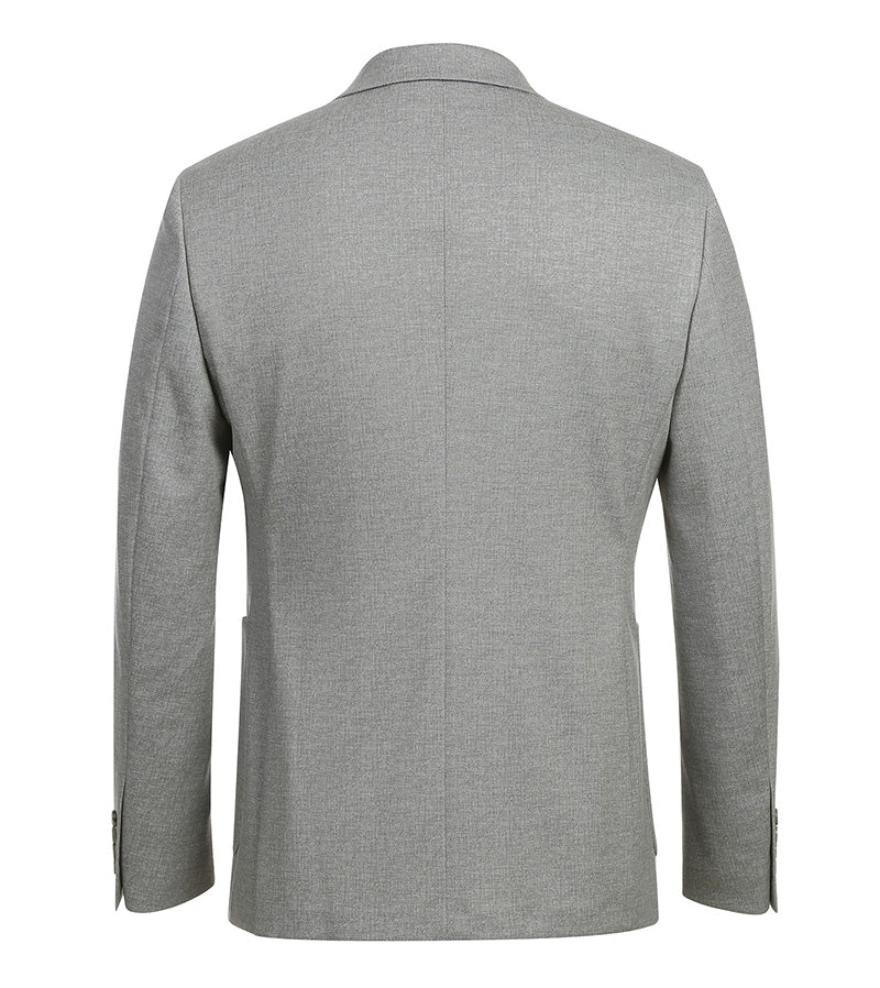 Half Canvas Slim Fit Blazer in Gray - Image 3