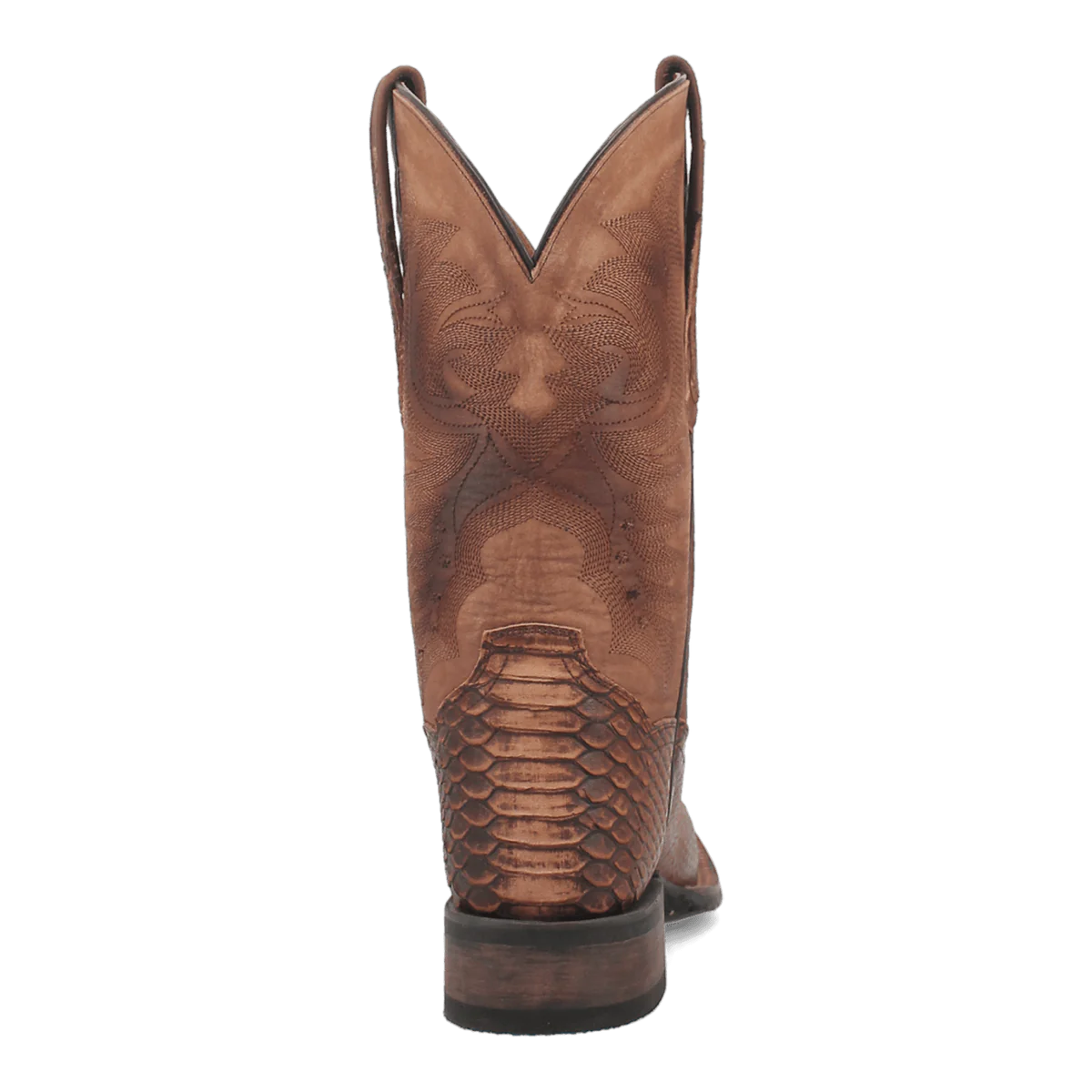 Dan Post Men's KA Python Print Leather Square Toe Boots - Brown - Image 4