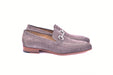 C11104-4428C- Bit Loafer Croco suede-Taupe