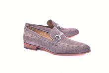 C11104-4428C- Bit Loafer Croco suede-Taupe