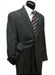 48 Short Suit - Mens Black Stripe Suits 48s