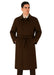 48 inch Men's Dress Coat belted Long Men's Dress Topcoat -  Winter coat ~ Men's Overcoat Four Button Coat With An 18 Inch