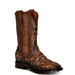 Mens Honey Fish Pirarucu Square Toe Cowboy Boots