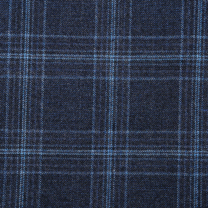 562-4 Men's Slim Fit Wool Stretch Checked Suits - Image 4