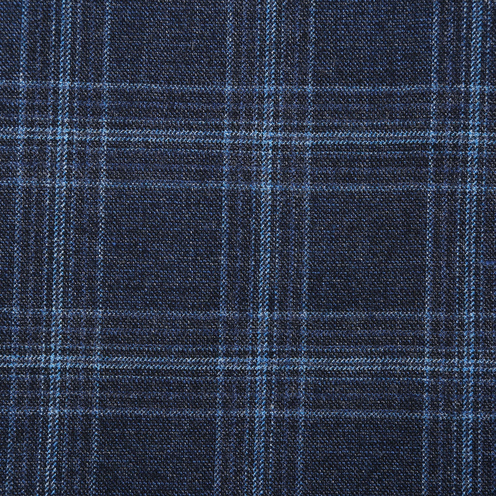562-4 Men's Slim Fit Wool Stretch Checked Suits - Image 4
