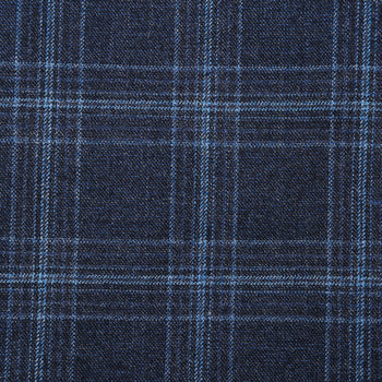 562-4 Men's Slim Fit Wool Stretch Checked Suits - Image 4