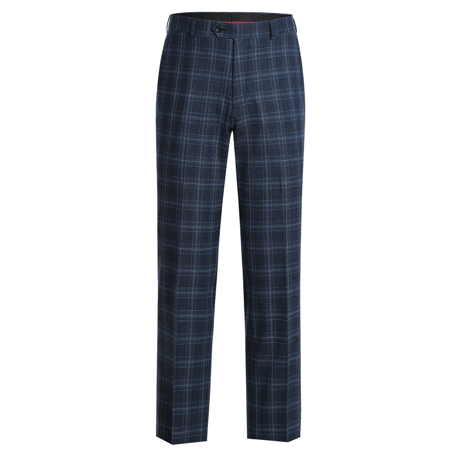 562-4 Men's Slim Fit Wool Stretch Checked Suits - Image 5