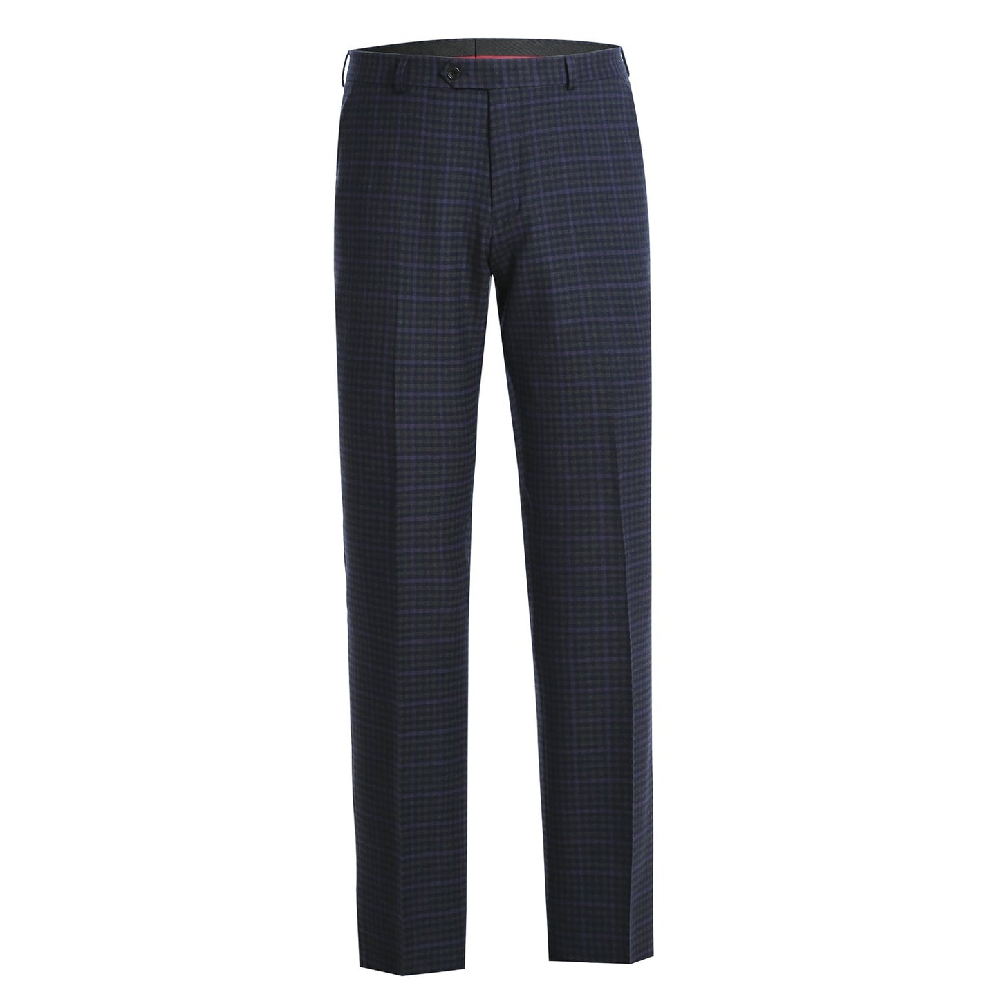 562-6 Men's Slim Fit Wool Stretch Checked Suits - Image 6
