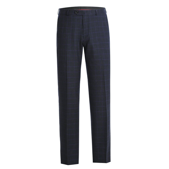 562-6 Men's Slim Fit Wool Stretch Checked Suits - Image 6