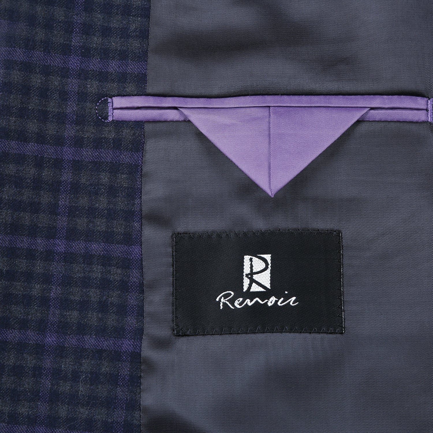 562-6 Men's Slim Fit Wool Stretch Checked Suits - Image 4