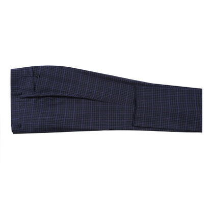 562-6 Men's Slim Fit Wool Stretch Checked Suits - Image 7