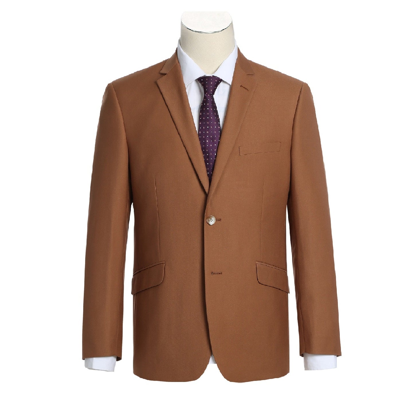 201-106 Men's 2-Piece Slim Fit Single Breasted Notch Lapel Suit