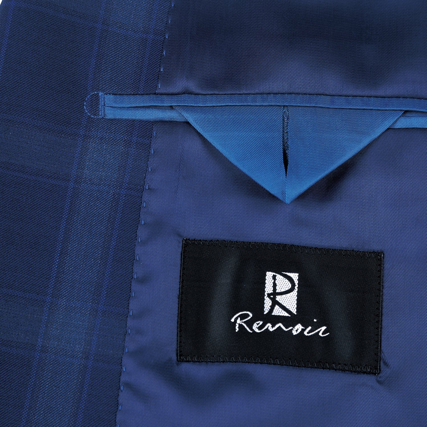 562-5 Men's Classic Fit Wool Checked Suits - Image 4