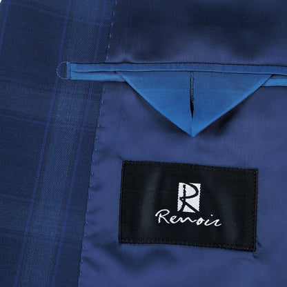 562-5 Men's Classic Fit Wool Checked Suits - Image 4