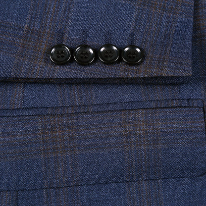 562-7 Men's 3-Piece Wool Stretch Checked Suits - Image 5