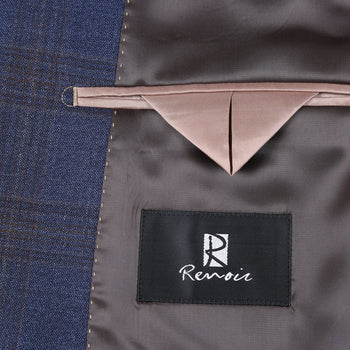 562-7 Men's 3-Piece Wool Stretch Checked Suits - Image 4