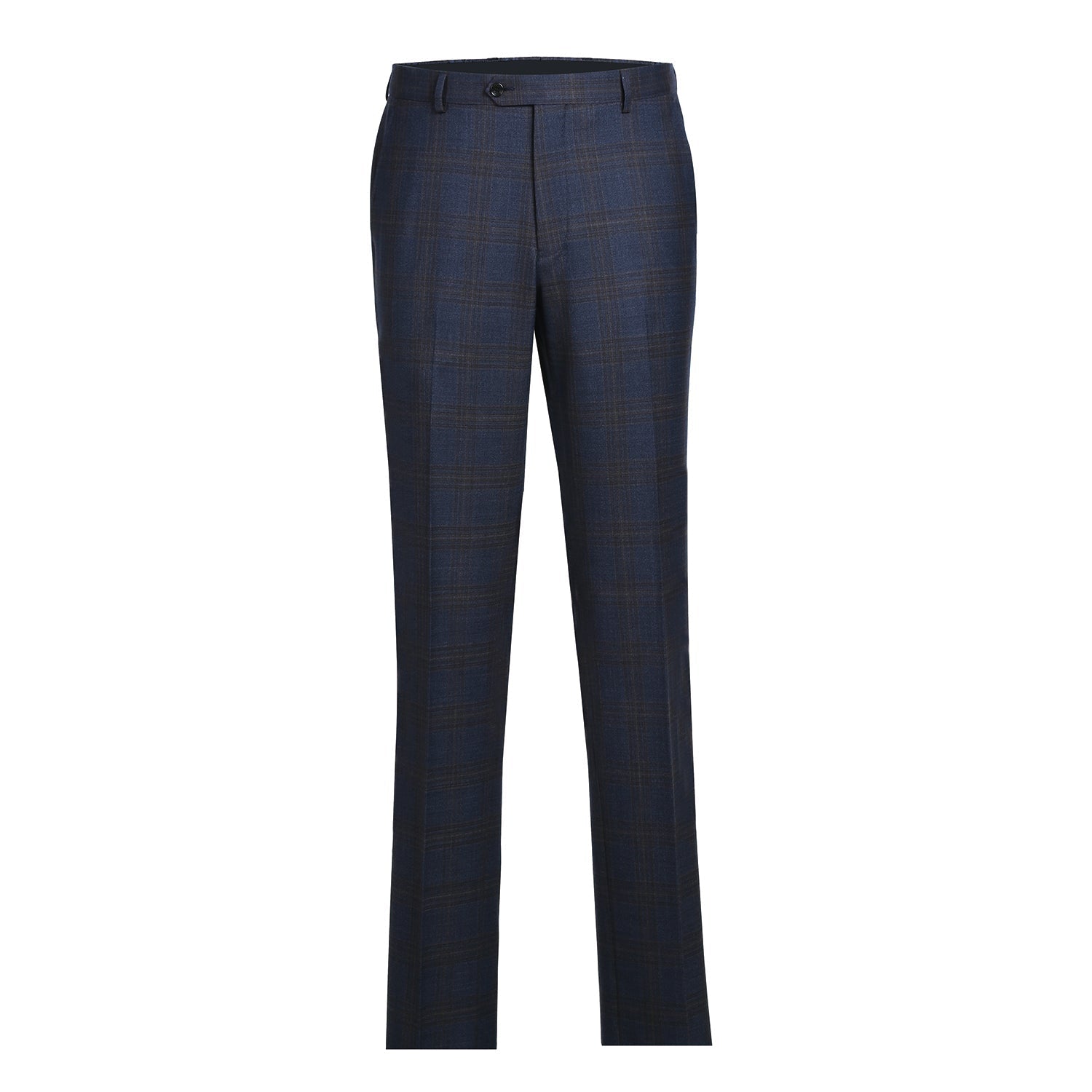 562-7 Men's 3-Piece Wool Stretch Checked Suits - Image 6