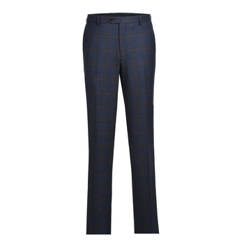 562-7 Men's 3-Piece Wool Stretch Checked Suits - Image 6