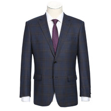 562-7 Men's 3-Piece Wool Stretch Checked Suits