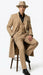 Men’s 1920s Beige Zoot Suit – Long Mafia Gangster Three-Piece Suit in Tan Khaki Color 40 inch Zuit Pachuco Suit