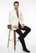 Men’s White Blazer Jacket – Classic Fit Formal Sport Coat with Gold Buttons