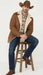 Men’s Brown Western Faux Suede Blazer Coat – Cowboy Style Long Jacket for Wedding, Party and Special Events