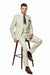 Men’s Light Beige Check 3-Piece Suit Set – Premium Tailored Fit Formal Wedding and Spring Event Suit Light Tan Sand Color By Rossiman