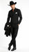 Men’s Black Western Tuxedo Suit, 3 Piece Cowboy Formal Wedding Prom Suit with Satin Trim