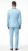 Mens Light Blue 3 Piece Prom Tuxedo – Sky Blue Formal Suit with Sequin Lapel Wedding Party Tuxedo Set in Baby Blue