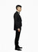 Men’s Black Peaky Blinders Style Three-Piece Tuxedo Suit – Classic Formal Suit with Blazer and Waistcoat Peak Lapel 1920s Style