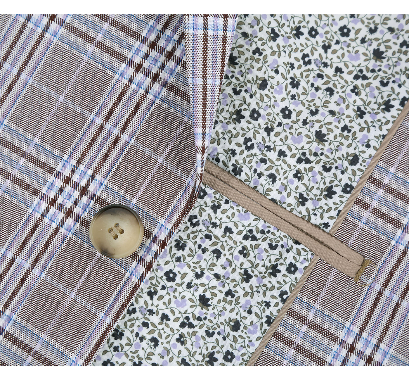 292-7 Men's Slim Fit 2-Piece Single Breasted Check Dress Suit - Image 4