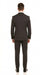 Men’s Double Breasted Suit – Classic Peak Lapel Formal Tuxedo Style Suit for Wedding in Black Ton on Tone Pinstripe