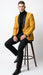 Men's Gold Shawl Lapel Blazer Tuxedo Dinner Jacket – Luxury Formal Blazer Jacket for Wedding, Party and Evening Events