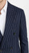 Mens Navy Blue Pinstripe Double Breasted Blazer Sport Coat – Classic Formal Business Jacket for Party and Smart Casual Wear