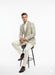 Men’s Champaign Silver and Cream Embroidered Luxury Blazer – Floral Pattern Wedding & Party Dinner Jacket in Light Tan Color