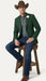 Men’s Green Western Blazer Jacket – Classic Cowboy Style Sport Coat for Wedding, Party and Formal Events